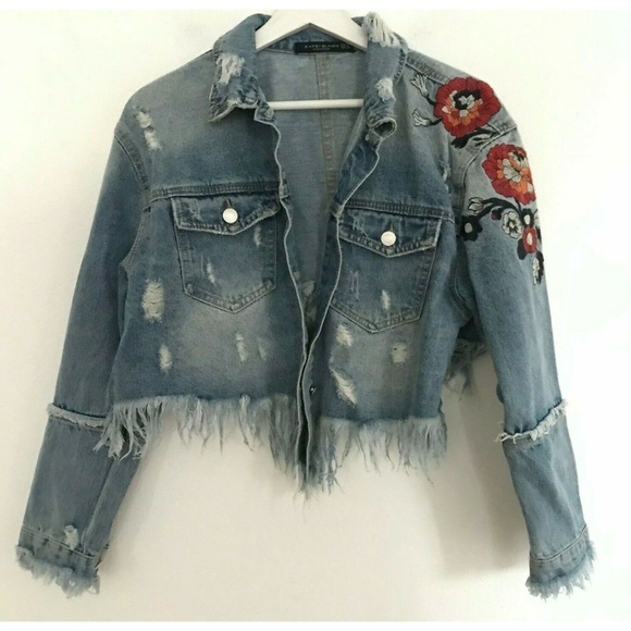 Zafsi Blings Jackets & Blazers - Zafsi Blings Medium Cropped Denim Jacket